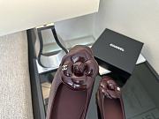 Chanel Camellia Ballet Red Wine Flat - 3