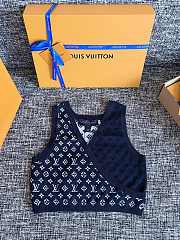 Louis Vuitton LV Monogram Jacquard Knit Crop Top - 1