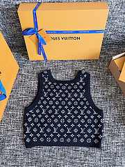 Louis Vuitton LV Monogram Jacquard Knit Crop Top - 3