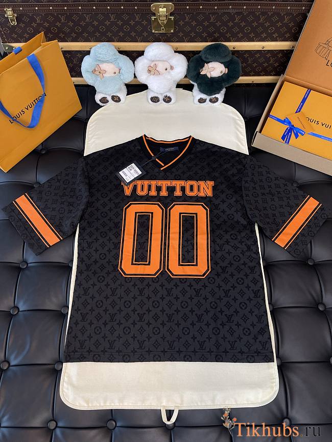 Louis Vuitton LV Black & Orange Football Jersey - 1