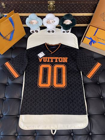 Louis Vuitton LV Black & Orange Football Jersey