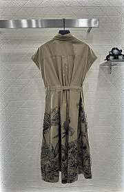 Dioriviera Mid-Length Belted Shirtdress Beige Cotton - 2