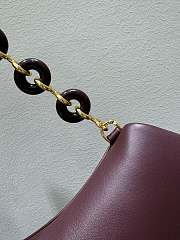 Loewe Medium Ola Bag Smooth Calfskin Dark Burgundy 26x18x13cm - 6