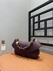 Loewe Medium Ola Bag Smooth Calfskin Dark Burgundy 26x18x13cm - 4