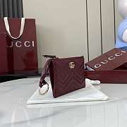 Gucci GG Marmont Zip Key Pouch Red 12x8.5cm - 3
