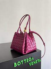 Bottega Veneta Andiamo Parachute Tote Fuchsia 21x17x16.5cm - 3