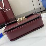 Gucci Go Small Shoulder Bag Red Leather 21.5x14x9cm - 6