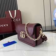 Gucci Go Small Shoulder Bag Red Leather 21.5x14x9cm - 5