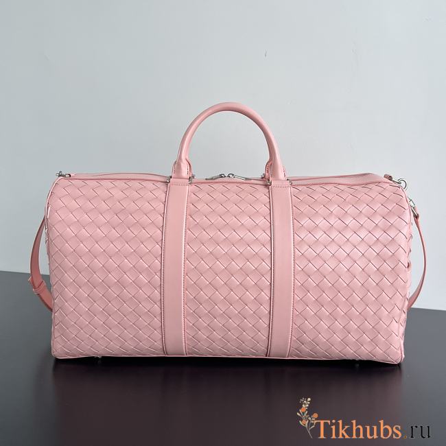 Bottega Veneta Intrecciato Cabin Duffle Pink 55x29x24cm - 1