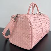 Bottega Veneta Intrecciato Cabin Duffle Pink 55x29x24cm - 5