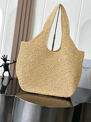 Celine Classic Panier Shopper Cabas Raffia 32.5x28x20cm - 5
