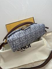 Fendi Mamma Baguette Medium Blue Denim 26.5x18x8.5cm - 2