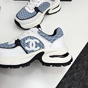 Chanel Blue White Sneaker - 4