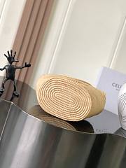 Celine Braided Panier In Raffia 21x20x15cm - 5