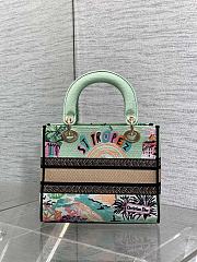 Dior Lady D-Lite Natural Raffia and Multicolor 24x11x20cm - 3