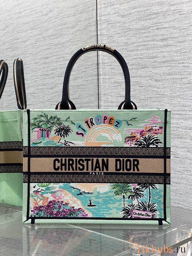 Dior Souvenir Medium Dior Book Tote Natural Raffia 36cm - 1