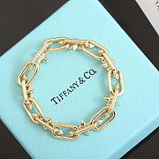 Tiffany Co Clasp Bracelet Gold with Diamonds - 1
