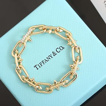 Tiffany Co Clasp Bracelet Gold with Diamonds