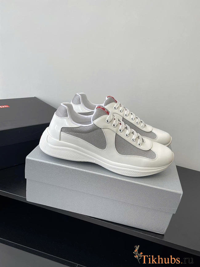 Prada America's Cup Soft Rubber And Bike Fabric Sneakers White - 1