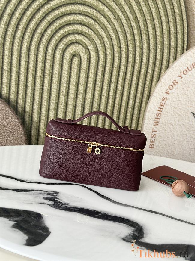 Loro Piana L19 Bag Red Wine Gold 19x11x6.5cm - 1