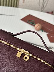Loro Piana L19 Bag Red Wine Gold 19x11x6.5cm - 5