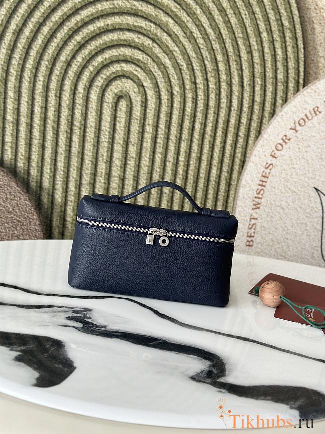 Loro Piana L19 Bag Navy Blue Silver 19x11x6.5cm - 1