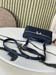 Loro Piana L19 Bag Navy Blue Silver 19x11x6.5cm - 2
