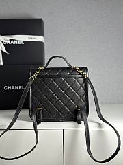 Chanel Backpack Caviar Gold Black 19.5x22x7cm - 2