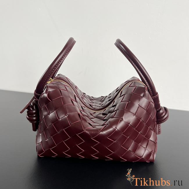 Bottega Veneta Small Avenue Loop Red Wine Crossbody Bag 19x12x9cm - 1