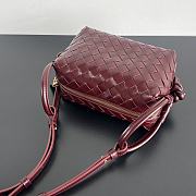 Bottega Veneta Small Avenue Loop Red Wine Crossbody Bag 19x12x9cm - 4