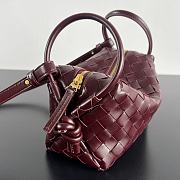 Bottega Veneta Small Avenue Loop Red Wine Crossbody Bag 19x12x9cm - 3