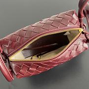 Bottega Veneta Small Avenue Loop Red Wine Crossbody Bag 19x12x9cm - 2