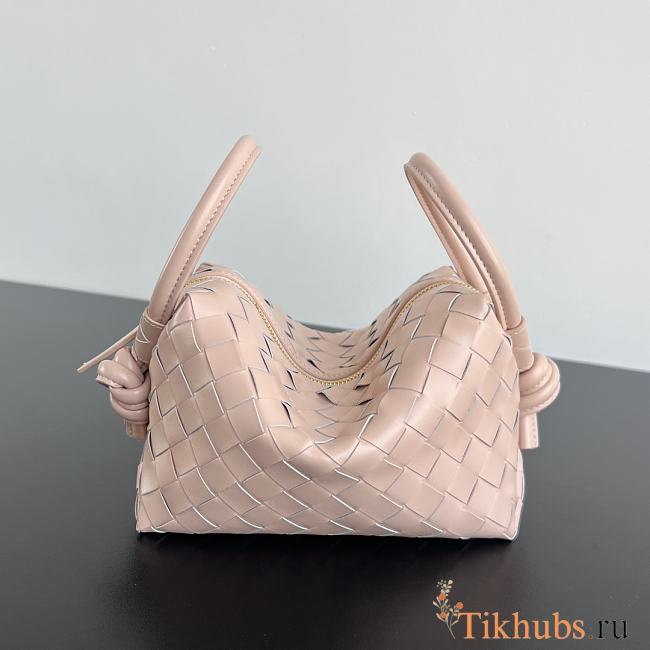 Bottega Veneta Small Avenue Loop Pink Crossbody Bag 19x12x9cm - 1
