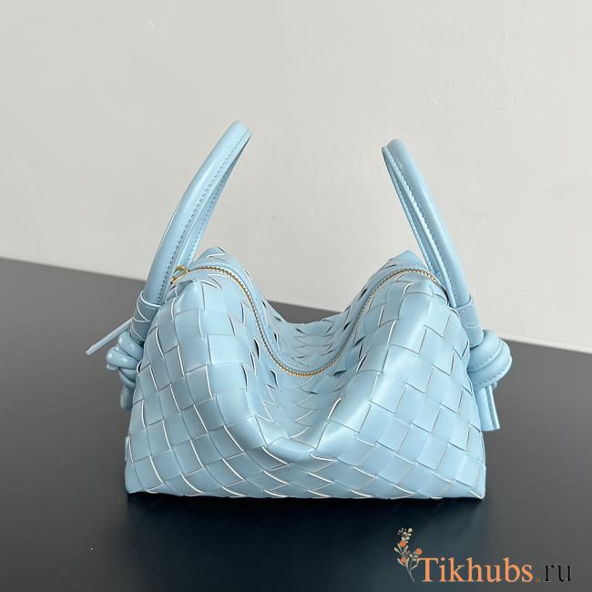 Bottega Veneta Small Avenue Loop Blue Crossbody Bag 19x12x9cm - 1