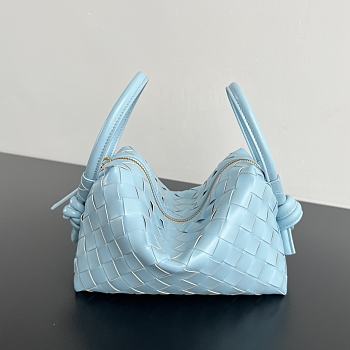 Bottega Veneta Small Avenue Loop Blue Crossbody Bag 19x12x9cm