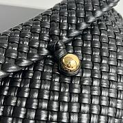 Bottega Veneta Woven Leather Black Clutch 20x15x5cm - 3