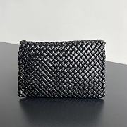 Bottega Veneta Woven Leather Black Clutch 20x15x5cm - 2