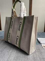 Chloe Large Woody Tote Bag Green 45x33x13cm - 2