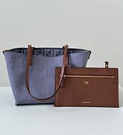 Fendi Small Roll Blue Denim FF Reversible 23x19.5x15cm - 5