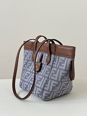 Fendi Origami Mini Blue Denim Bag 15x15x18.5cm - 4