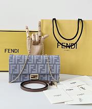 Fendi Wallet On Chain Baguette Blue Denim 21x11.5x5cm - 1