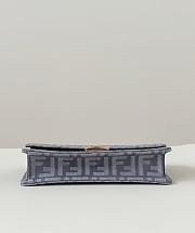 Fendi Wallet On Chain Baguette Blue Denim 21x11.5x5cm - 6