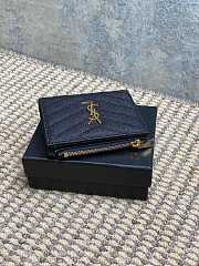 YSL Small Envelope Black Gold Wallet 10.5x8.5x2.5cm - 3