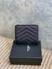 YSL Small Envelope Black Gold Wallet 10.5x8.5x2.5cm - 2