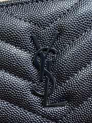 YSL Small Envelope Black Wallet 10.5x8.5x2.5cm - 5