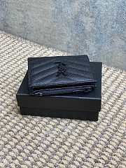 YSL Small Envelope Black Wallet 10.5x8.5x2.5cm - 4