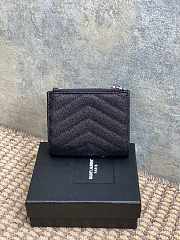 YSL Small Envelope Black Silver Wallet 10.5x8.5x2.5cm - 3