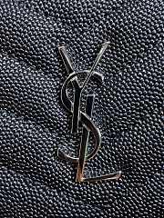YSL Small Envelope Black Silver Wallet 10.5x8.5x2.5cm - 2