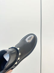 Valentino Garavani Rockstub Black Leather Boots - 5