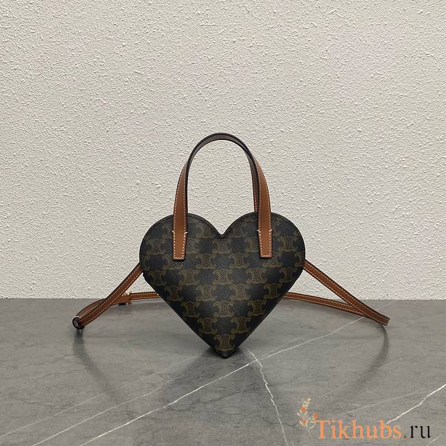 Celine Teen Coeur Triomphe Canvas 19x15x8cm - 1